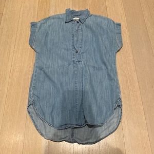 JCrew denim print top